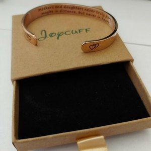 Joycuff Rose Gold Tone Cuff Bracelet mothers & daughters never truly part ...